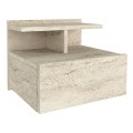 Mislina Megapap melamine wall nightstand in travertine color 40x33,2x32cm.