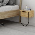 Norfolk Megapap melamine wall night-stand in oak color 33x25x44cm.