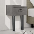 Sponge Megapap melamine wall night-stand in retro grey color 40x24x51cm.