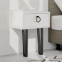Sponge Megapap melamine wall night-stand in white color 40x24x51cm.