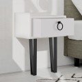 Sponge Megapap melamine wall night-stand in white color 40x24x51cm.