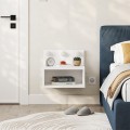 Treo Megapap wall mounted nighstand with LED light in white color 40x30x33.8cm.