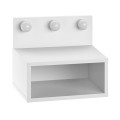 Treo Megapap wall mounted nighstand with LED light in white color 40x30x33.8cm.
