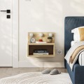 Treo Megapap wall mounted nighstand with LED light in sapphire oak color 40x30x33.8cm.