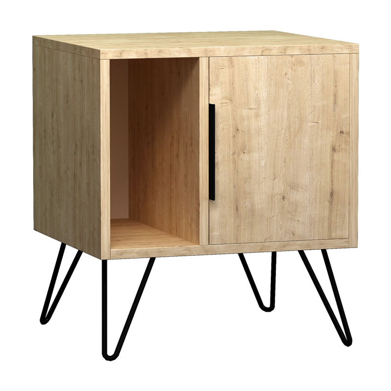 Glynn Megapap melamine night-stand in oak color 50,2x44,6x58cm.