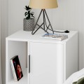 Κομοδίνο Glynn Megapap χρώμα λευκό 50,2x44,6x60εκ.