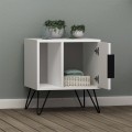 Κομοδίνο Glynn Megapap χρώμα λευκό 50,2x44,6x60εκ.