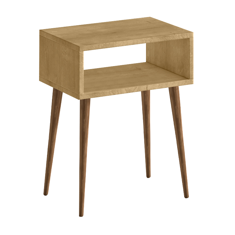 Gola Megapap melamine bedside table in sapphire oak color 45x30x58cm.