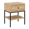 Lisa Megapap melamine nightstand in sapphire oak color 45x35x56cm.