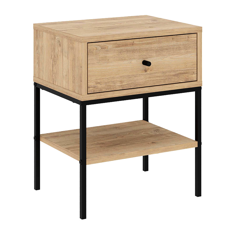 Lisa Megapap melamine nightstand in sapphire oak color 45x35x56cm.