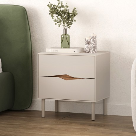 Marquise Megapap melamine nightstand in sandstone color 50x35x52.3cm.