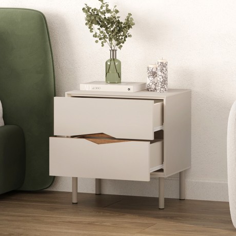Marquise Megapap melamine nightstand in sandstone color 50x35x52.3cm.