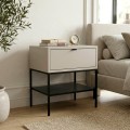 Melis Megapap melamine nightstand in sandstone color 45x35x56.4cm.