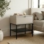 Melis Megapap melamine nightstand in sandstone color 45x35x56.4cm.