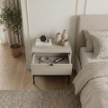 Melis Megapap melamine nightstand in sandstone color 45x35x56.4cm.