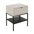 Melis Megapap melamine nightstand in sandstone color 45x35x56.4cm.