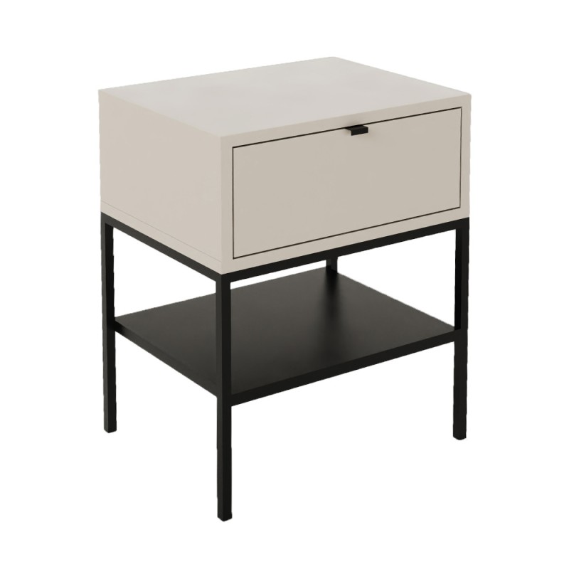 Melis Megapap melamine nightstand in sandstone color 45x35x56.4cm.