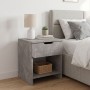 Mida Megapap melamine nightstand in concrete grey color 45x40x52cm.