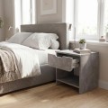Mida Megapap melamine nightstand in concrete grey color 45x40x52cm.