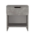 Mida Megapap melamine nightstand in concrete grey color 45x40x52cm.