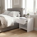 Mida Megapap melamine nightstand in white color 45x40x52cm.