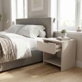 Mida Megapap melamine nightstand in sandstone color 45x40x52cm.