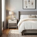 Mida Megapap melamine nightstand in sandstone color 45x40x52cm.