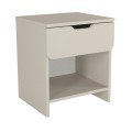 Mida Megapap melamine nightstand in sandstone color 45x40x52cm.