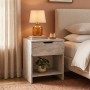 Mida Megapap melamine nightstand in travertine color 45x40x52cm.