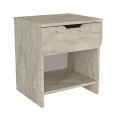 Mida Megapap melamine nightstand in travertine color 45x40x52cm.