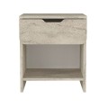 Mida Megapap melamine nightstand in travertine color 45x40x52cm.