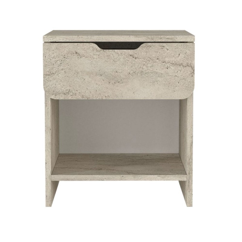 Mida Megapap melamine nightstand in travertine color 45x40x52cm.