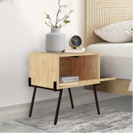 Κομοδίνο Naive Megapap χρώμα sapphire oak 48x34x51εκ.