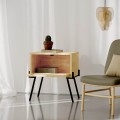 Naive Megapap melamine night-stand in oak color 48x34x51cm.