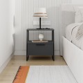 Pal Megapap melamine night-stand in anthracite color 45x40x50cm.