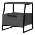 Pal Megapap melamine night-stand in anthracite color 45x40x50cm.