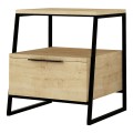 Pal Megapap melamine night-stand in oak color 45x40x50cm.