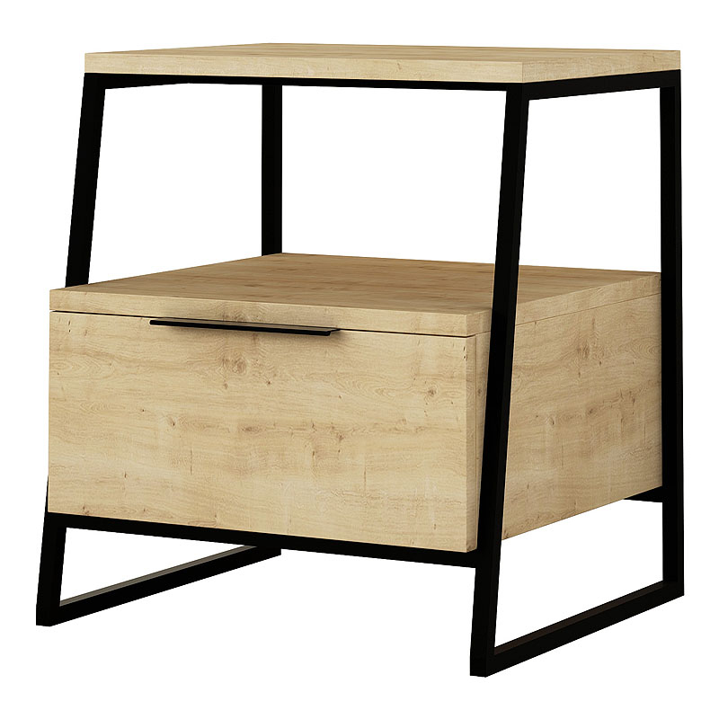 Pal Megapap melamine night-stand in oak color 45x40x50cm.
