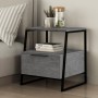 Pal Megapap melamine night-stand in retro grey color 45x40x50cm.