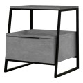 Pal Megapap melamine night-stand in retro grey color 45x40x50cm.