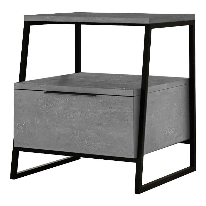 Pal Megapap melamine night-stand in retro grey color 45x40x50cm.