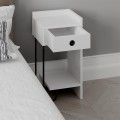 Sirius Megapap melamine night-stand right in white color 32x30x61cm.