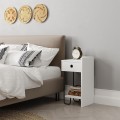 Sirius Megapap melamine night-stand right in white color 32x30x61cm.