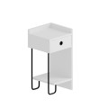Sirius Megapap melamine night-stand right in white color 32x30x61cm.