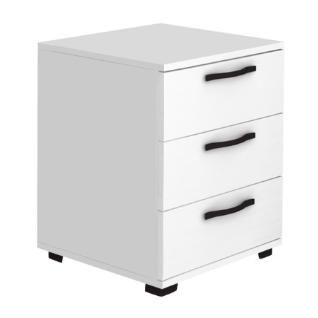 Roco Megapap melamine night stand in white color 40x39x57cm.