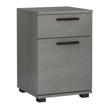 Veto Megapap melamine night stand in concrete grey color 40x39x57cm.
