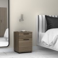 Veto Megapap melamine night stand in walnut color 40x39x57cm.