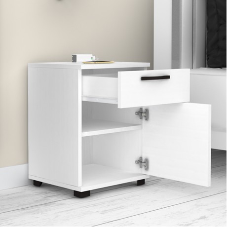 Veto Megapap melamine night stand in white color 40x39x57cm.