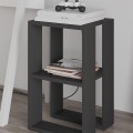 Lonie Megapap melamine nightstand - side table in anthracite color 34x30x55cm.