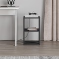 Lonie Megapap melamine nightstand - side table in anthracite color 34x30x55cm.